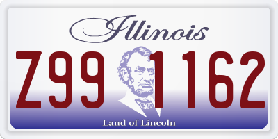 IL license plate Z991162