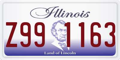 IL license plate Z991163