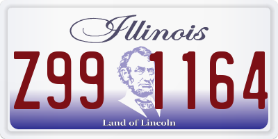 IL license plate Z991164
