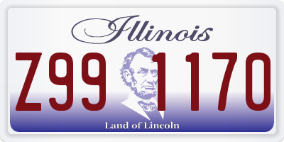 IL license plate Z991170