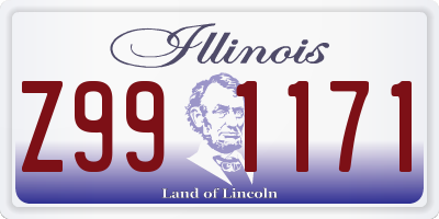 IL license plate Z991171