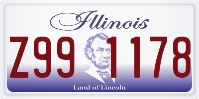 IL license plate Z991178