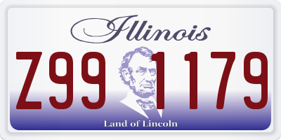 IL license plate Z991179