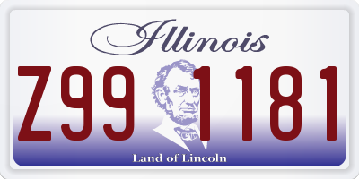 IL license plate Z991181