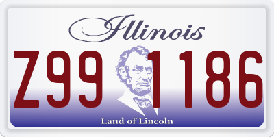 IL license plate Z991186