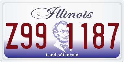 IL license plate Z991187