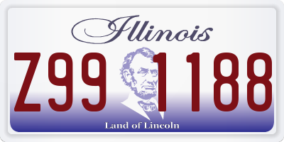 IL license plate Z991188