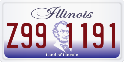 IL license plate Z991191