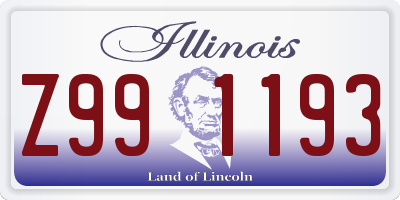 IL license plate Z991193