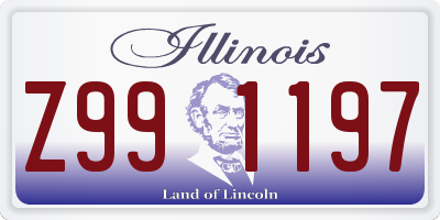 IL license plate Z991197