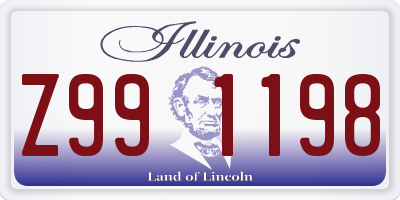 IL license plate Z991198