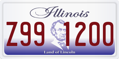 IL license plate Z991200