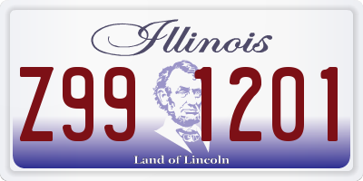 IL license plate Z991201
