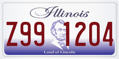 IL license plate Z991204