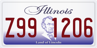 IL license plate Z991206