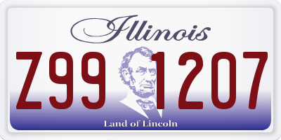 IL license plate Z991207