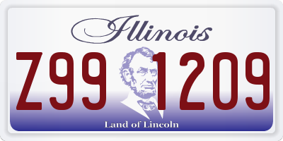 IL license plate Z991209