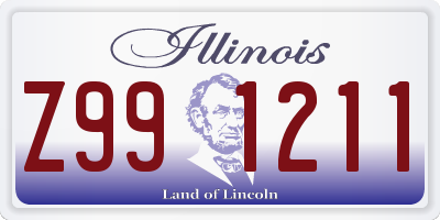 IL license plate Z991211