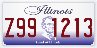 IL license plate Z991213