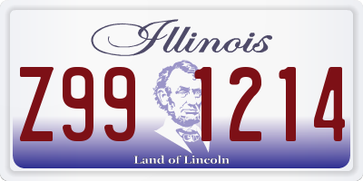 IL license plate Z991214