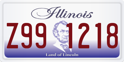 IL license plate Z991218