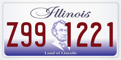 IL license plate Z991221