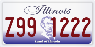 IL license plate Z991222