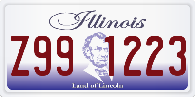 IL license plate Z991223