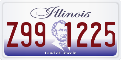 IL license plate Z991225