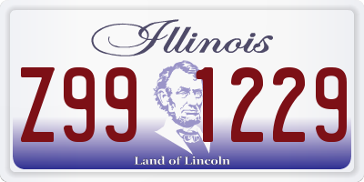 IL license plate Z991229