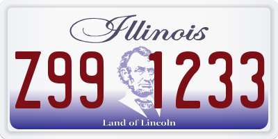 IL license plate Z991233