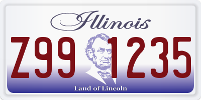 IL license plate Z991235