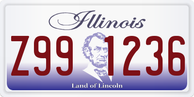 IL license plate Z991236