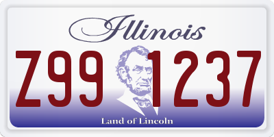 IL license plate Z991237