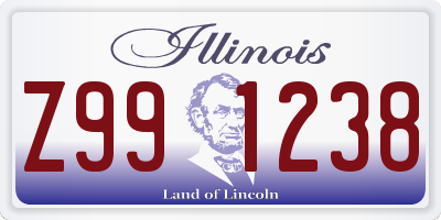 IL license plate Z991238