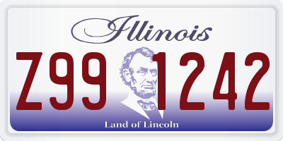 IL license plate Z991242