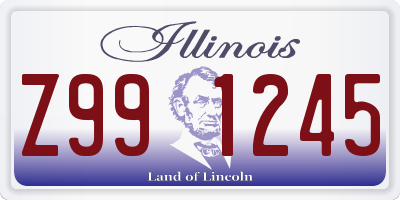 IL license plate Z991245