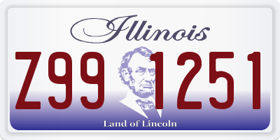 IL license plate Z991251