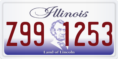 IL license plate Z991253