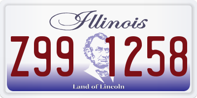 IL license plate Z991258