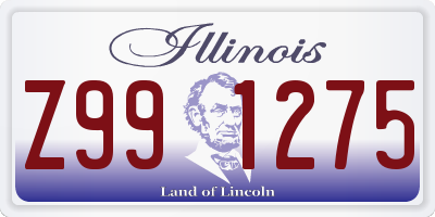 IL license plate Z991275