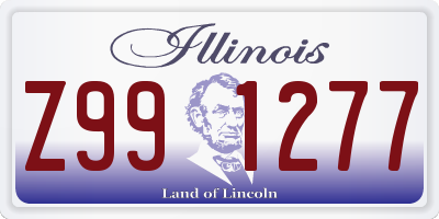 IL license plate Z991277