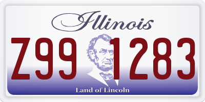 IL license plate Z991283