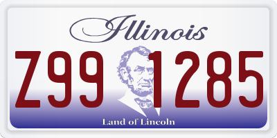 IL license plate Z991285