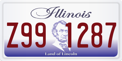 IL license plate Z991287