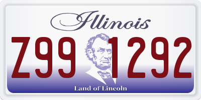 IL license plate Z991292