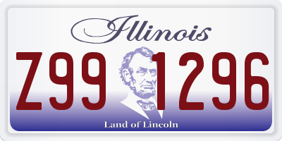 IL license plate Z991296