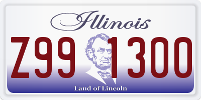 IL license plate Z991300