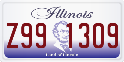 IL license plate Z991309