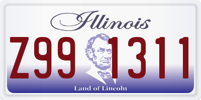 IL license plate Z991311